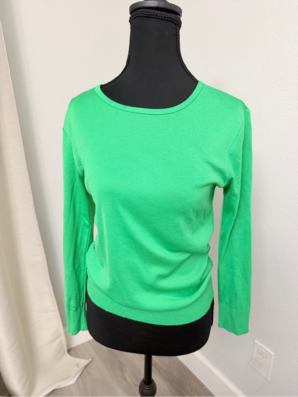 Ralph Lauren Crewneck Long-Sleeve sweater in Bright Green